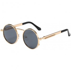 Semi-rimless Men Women Sunglasses - UV Protection Outdoor Glasses Vintage Round Eyeglasses Fishing Activity Eyewear - I - CW1...