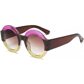 Round 1 Piece Women Fashion New Round Shape Sunglasses Colorful Sunglasses Sunglasses - Rose Red - C518Y03UKZ3 $7.06