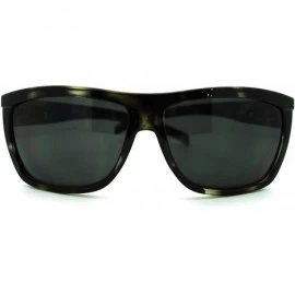 Rectangular Men's Flat Top Sporty Rectangular Skater Shade Sunglasses - Black Tortoise - C011KFUY4LN $7.79