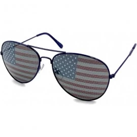 Aviator American Flag Aviator Sunglasses Glasses - Blue - C511AC0WFJD $11.63