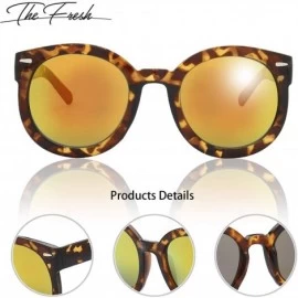 Oversized Women's Designer Inspired Oversized Round Circle Sunglasses Retro Fashion Style - 25-black & Tortoise - CV18OTG63RQ...