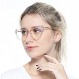 Oversized Ladies Oversized Cat Eye Reading Glass Modern Eyeglass Frame - 2 Pairs / Pink + Floral - C318NMIDM9M $17.79