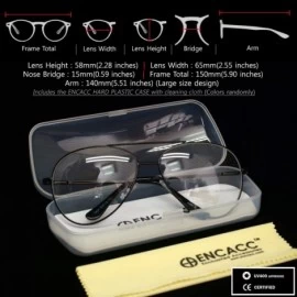 Aviator Vintage Aviator Eyeglasses Metal Frames Clear Lens Glasses Non-prescription - Black 76041 - CQ18LY3W28R $24.89