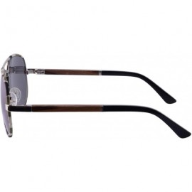 Aviator Men Polarized Sunglasses Wood Temple Outdoor Glasses for Hiking Driving Fishing Sporting Eyeglasses-TY1570 - CG193L0Q...