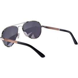Aviator Men Polarized Sunglasses Wood Temple Outdoor Glasses for Hiking Driving Fishing Sporting Eyeglasses-TY1570 - CG193L0Q...