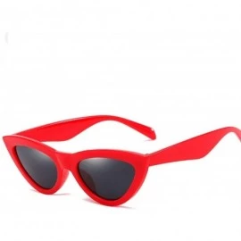 Cat Eye Vintage Classic Retro Cat's Eye Frame Sunglasses for Women PC AC UV400 Sunglasses - Red - CE18SASKNHY $27.71