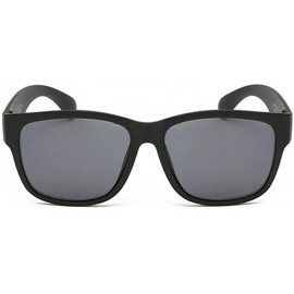 Oval Vintage Unisex Polarized Hippie Sun Glasses For Men Women Frame Mirrored Flat Lens Sunglasses UV400 - Sand Ash - CG194ID...