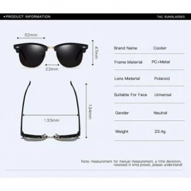 Oval Sunglasses Polarized Antiglare Anti ultraviolet Travelling - Frosted Black - C318WT4CL9R $18.28