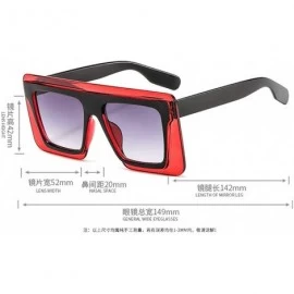 Square Sunglasses Designer Rectangle Fashion Glasses - Pink - C8199I73MS9 $12.21
