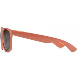 Wayfarer Wayfarer Sunglasses Classic 80's Vintage Style Design - Peach - Smoke Lenses (Retro Optix) - Large - CD12HRQJ1ID $10.71