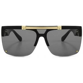 Oversized Oversized Square Lens Flip Sunglasses for Women and Men - C3 Silver Silver - CP1987ASNAS $25.67