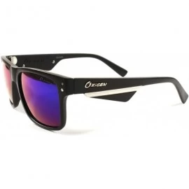 Square Mirrored Lens Designer Fashion Modern Stylish Mens Womens Square Sunglasses - CJ18O89S4ZW $11.22
