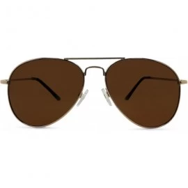 Square Aviator Sunglasses - Gold - CU19652NWYQ $18.51