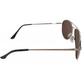 Square Aviator Sunglasses - Gold - CU19652NWYQ $18.51