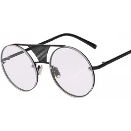Square Sunglasses Mens Round Metal Glasses Retro Brand Designer Men Sunglasses Coating Mirrored Top Quality Uv400 - CO18S89ET...