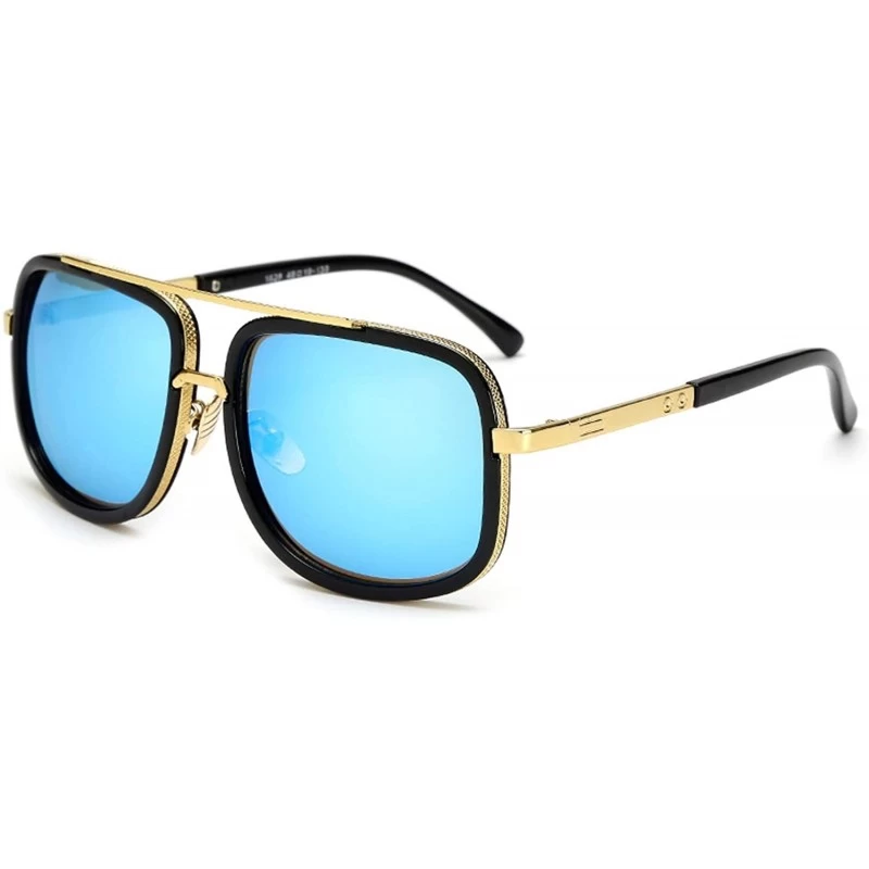 Square Oversized Men mach one Sunglasses men luxury brand Women Sun Glasses Square Male - Jy1828 C4 - C918W7C55QZ $23.16