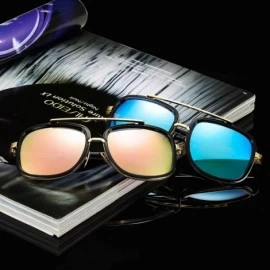 Square Oversized Men mach one Sunglasses men luxury brand Women Sun Glasses Square Male - Jy1828 C4 - C918W7C55QZ $23.16