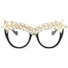 Oversized Womens Luxury Diamond Decorated Sunglasses UV400 Retro Eyeglasses - Style 05 - CL18GWNLQSI $28.94