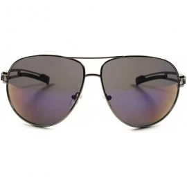 Oversized Designer Fashion Mens Womens Cool Military Style Oversized Sunglasses - Gunmetal 1 - CH189AMXOW0 $22.16