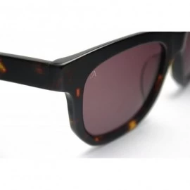 Square Tortoise Pattern Sunglasses Handmade - CM11SFM57HN $51.14