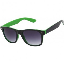 Wayfarer Classic Retro Two -Tone Vintage Smoke Lens Sunglasses Mens and Womens - Green - CL1228XOKJZ $11.03