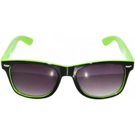 Wayfarer Classic Retro Two -Tone Vintage Smoke Lens Sunglasses Mens and Womens - Green - CL1228XOKJZ $11.03