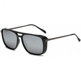 Goggle Polarized Sunglasses Men Square Retro Designer Sun Glasses Oculos Masculino Gafas De Goggle UV400 - Orange - C2197Y7G6...