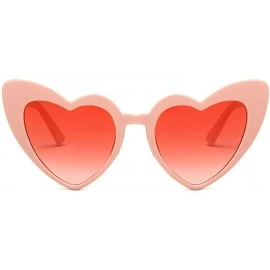 Oversized Heart Shaped Sunglasses-Vintage Cat Eye Goggle-Oversized Rimless Shade Glasses - C - CI190OSZ3CG $58.13