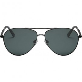 Oval Black Classic Metal Sunglasses Fashion Glasses for Mens P5001 - C3 - C518H7AZRQ3 $14.93