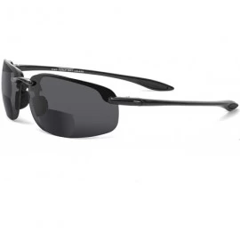 Wrap Bifocal Sunglasses for Men women - TR90 Frame Comfortable and Readers UV Protection 8001 - Grey - CH196XL9Q7Y $35.29