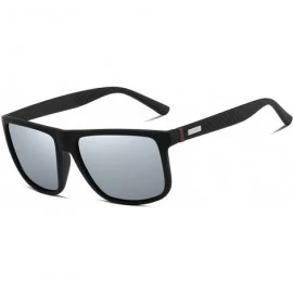Oval Men's Driving Polarized Sunglasses for Fishing Oval Alloy Frame UV400 - Silver - CX18XXHU8LI $18.98