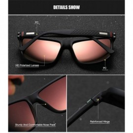 Oval Men's Driving Polarized Sunglasses for Fishing Oval Alloy Frame UV400 - Silver - CX18XXHU8LI $18.98
