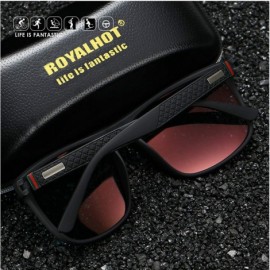 Oval Men's Driving Polarized Sunglasses for Fishing Oval Alloy Frame UV400 - Silver - CX18XXHU8LI $18.98