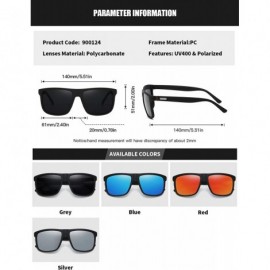 Oval Men's Driving Polarized Sunglasses for Fishing Oval Alloy Frame UV400 - Silver - CX18XXHU8LI $18.98