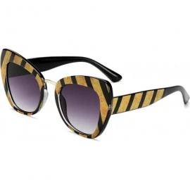 Rimless Retro Vintage Cateye Sunglasses for Women Plastic Frame Sun glasses - Stripe-gray - C718U4AWXWZ $19.90