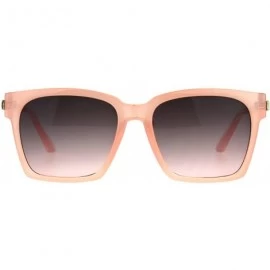 Square Square Frame Sunglasses Unisex Hipster Fashion Shades UV 400 - Pink (Pink Smoke) - CW189D9Y6CO $21.81